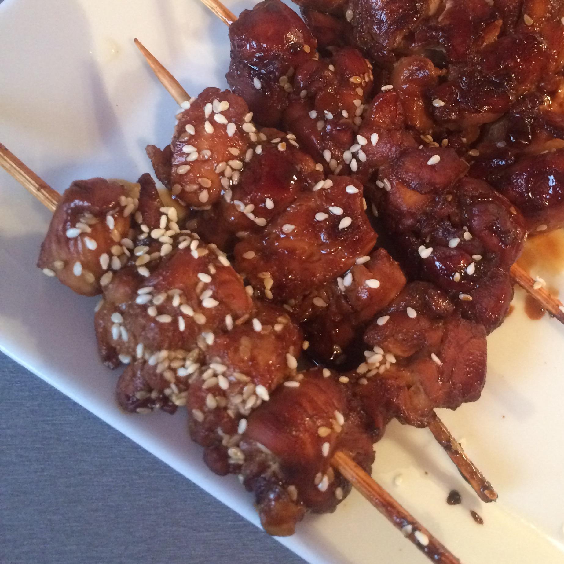 Brochettes de poulet façon yakitori